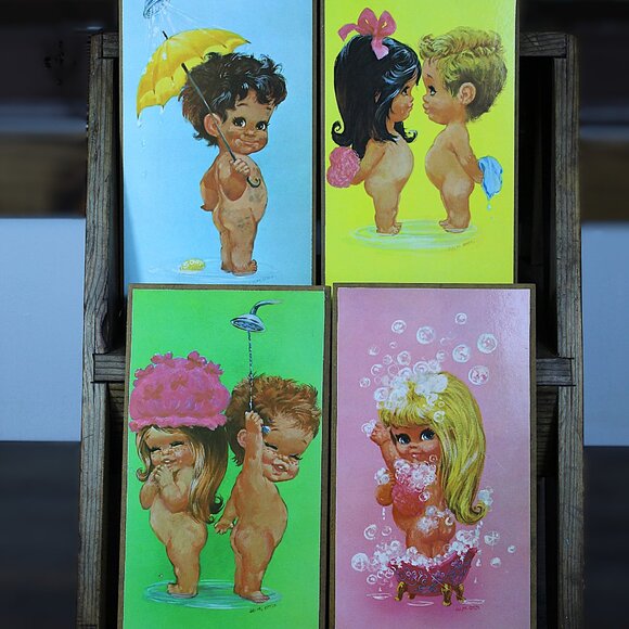 W.M. Otto Big Eye Bath Kids Prints – Set of 4 - Picture 13 of 13